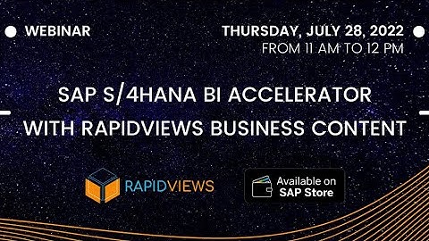 [WEBINAR] SAP S/4HANA BI Accelerator by RapidViews