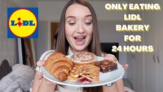 24 HOURS EATING FOOD FROM LIDL BAKERY