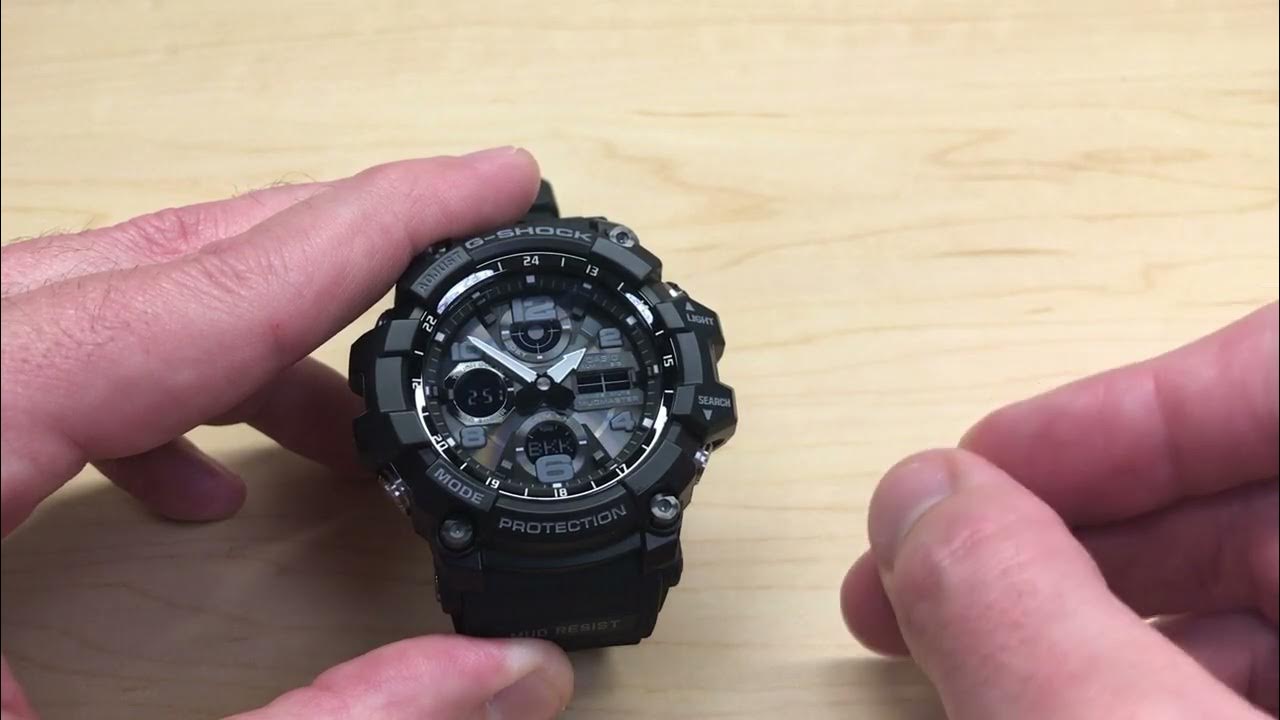 Casio Mudmaster GShock World Time Mode (GSG1001) YouTube