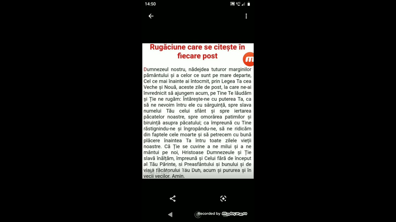 Rugaciune Care Se Citeste In Fiecare Post