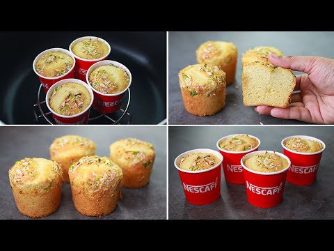 soft-vanilla-cake-in-tea-cup-|-eggless-&-without-oven-|-yummy