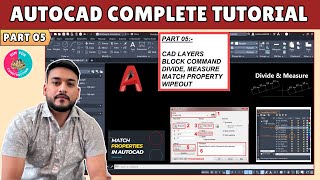#05 AutoCAD Tutorials for Beginners: Layers & Block Command Explained for Beginners