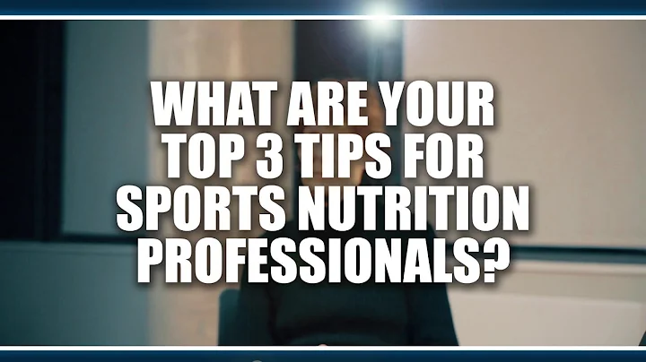 Top 3 tips for sports nutrition professionals?  Louise Burke