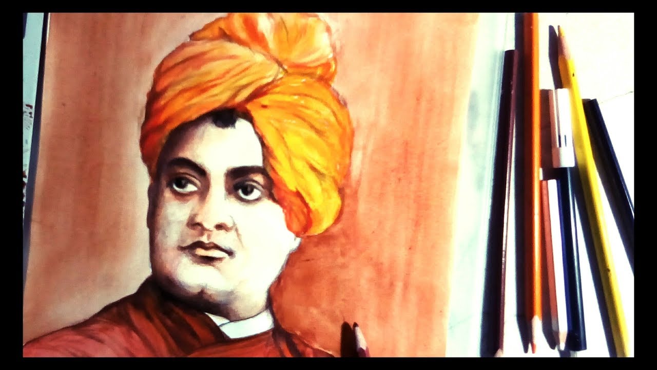 Swami Vivekananda WaterColour Drawing - YouTube