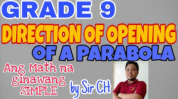 DIRECTION OF OPENING OF A PARABOLA