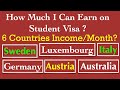 How Much I Can Earn On Student Visa? (Sweden | Luxembourg | Germany |  Italy | Austria | Australia)