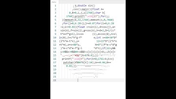 Satisfying ascii animation with C 😉   The doughnut shaped code that generates a spinning 🍩
