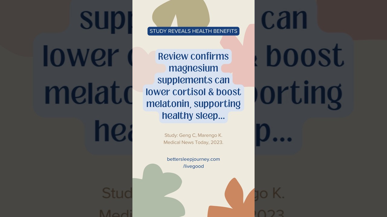 Recent Review Reveals: Magnesium Supplements Boost Sleep & Lower Stress 😴✨