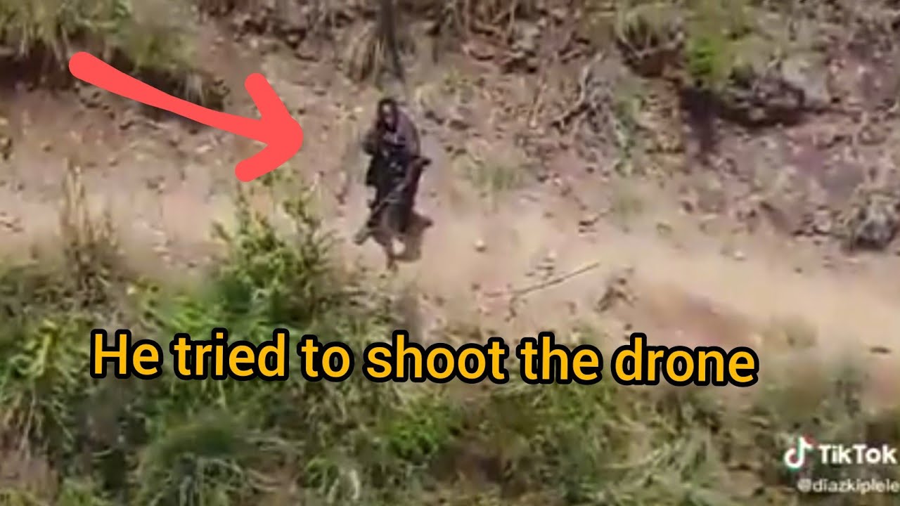 Drone Camera accidentally captures an armed bandit on Baringo Laikipia border