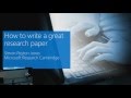 How to write a great research paper