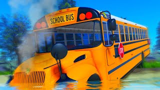 Driving (CRASHING) A School Bus | Roblox