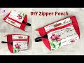 Zipper Pouch DIY | Zipper Pouch With Lining | Zipper Pouch Sewing Tutorial