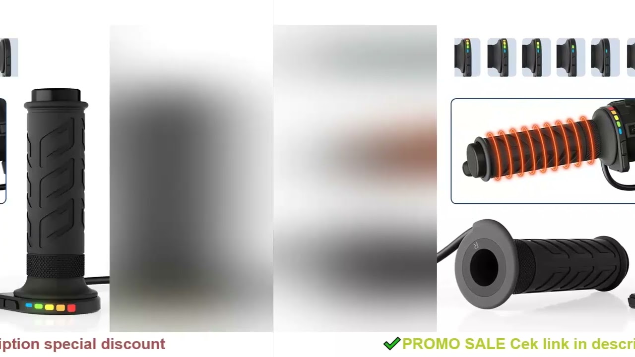 NEW Universal Motorcycle Electric Bike Heated Grips Memory Function 5 Level Adjustment Overheat Easy