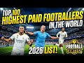 🤯 football contest Top 100 Highest Paid Footballers in the World 2026 #cristianoronaldo #messi #yt✌️