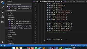 13강 구인구직 웹사이트 Laravel 구인공고(job posts) 데이터베이스 테이블 만들기