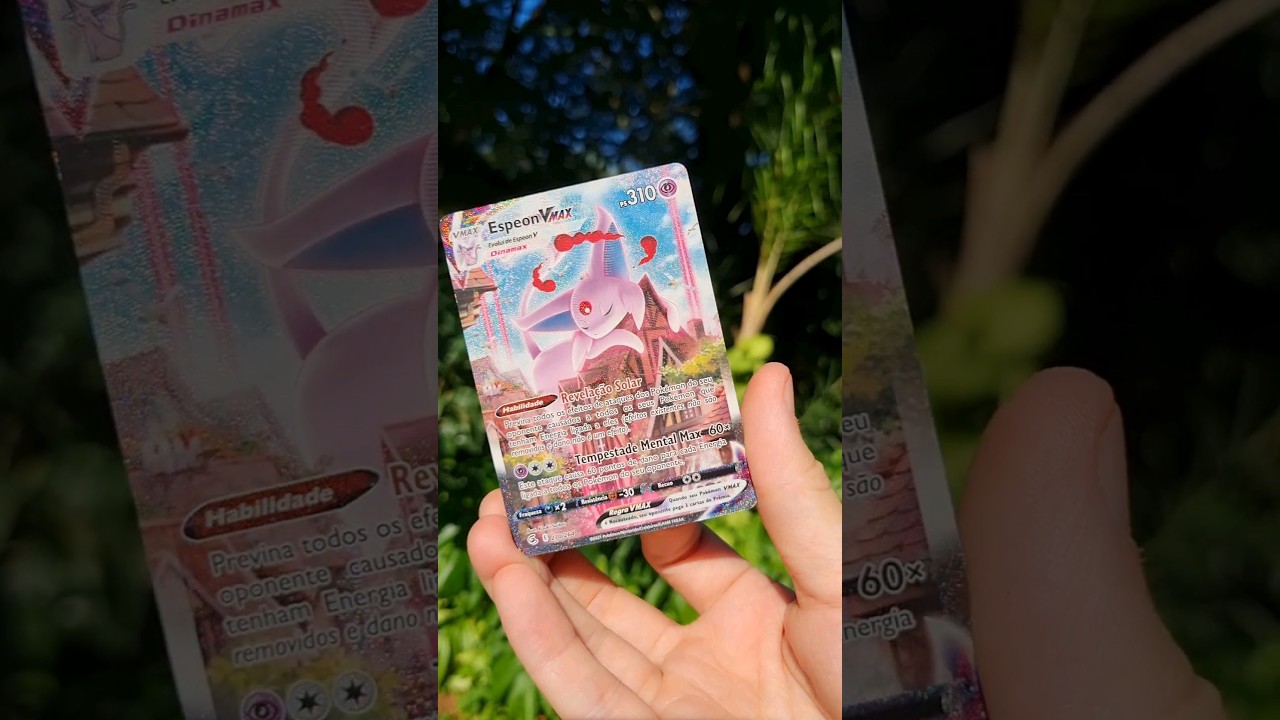 800 REAIS! A CARTA POKEMON ESPEON VMAX MAIS DESEJADA #capitaohunter #pokemon #pokemoncard