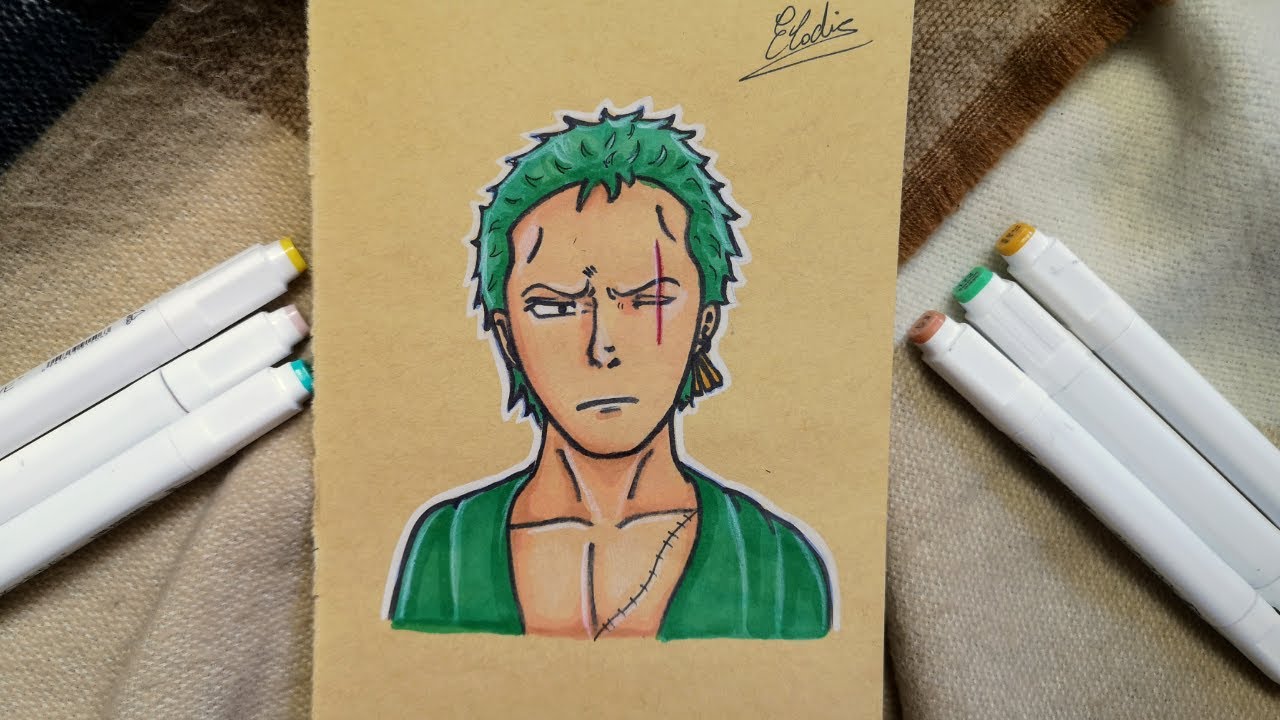 One Piece Dessin Zoro TUTO DESSIN] - Comment dessiner Zoro dans One Piece - YouTube