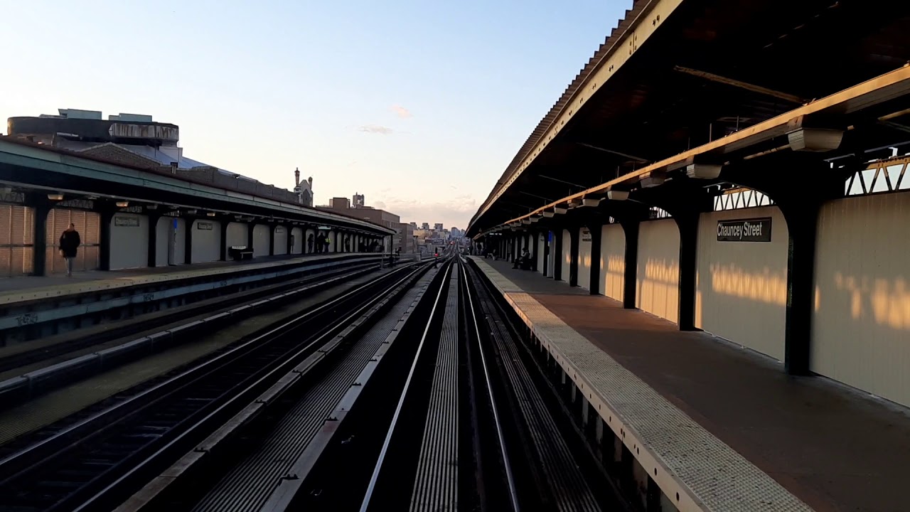 BMT Jamaica Line: R42 Z train RFW ride at Chauncey Street (2020)