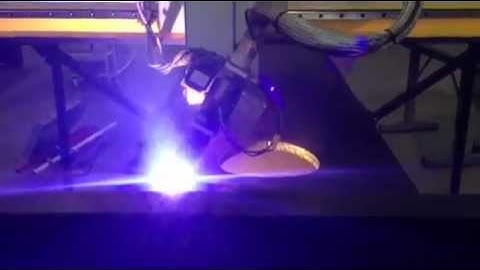 Testing the new 5 axis robotic plasma pipe cutting machine from ART