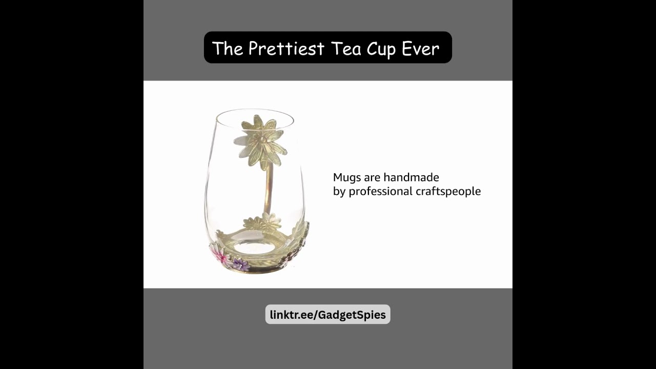 This Handmade Flower Glass Cup Is a Whole Vibe ☕🌸  Perfect Gift Idea 🎁
