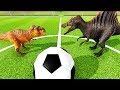 T-REX vs СПИНОЗАВР. Стегозавр vs Трицератопс.ФУТБОЛ- Игра Beast Battle Simulator # 3