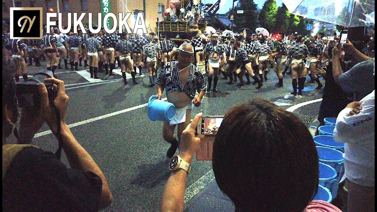 【福岡】3年ぶりに開催された博多山笠・追い山を散歩（櫛田神社〜大博通り〜承天寺周辺）Hakata Yamakasa Oiyama Festival Walking Tour