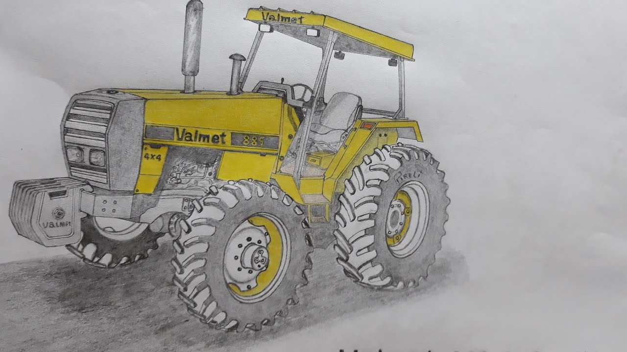 Valmet 985.  Desenho, Trator, Manualidades