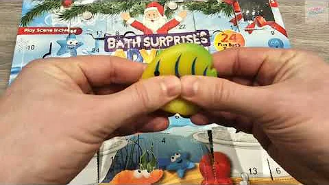 Day 16 Christmas Advent Calendar Squishies Bath Toys Opening Squishy Kawaii Mochi Fidget Toy Unboxin