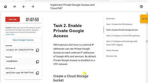 Implement Private Google Access and Cloud NAT