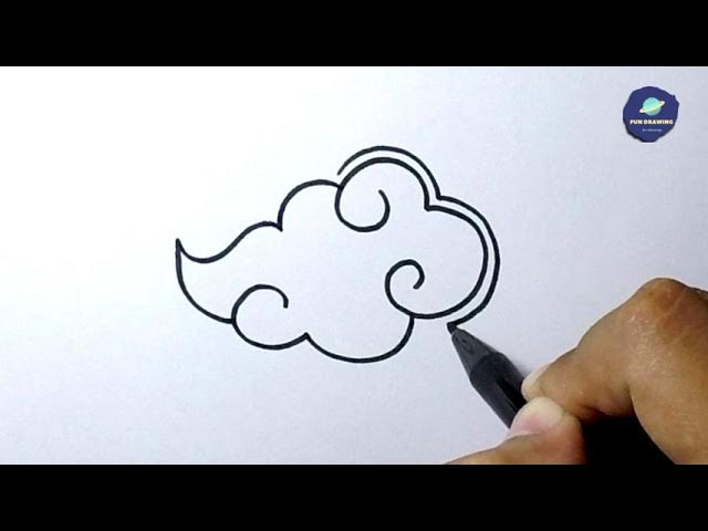 How to draw Akatsuki Cloud (Naruto) step by step, EASY