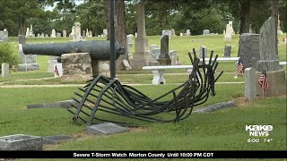 Allegedly drunk teen driver causes damage at oldest cemetery in Wichita