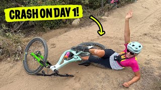She Crashes On Day 1 of Our Road Trip! (Montana de Oro MTB)
