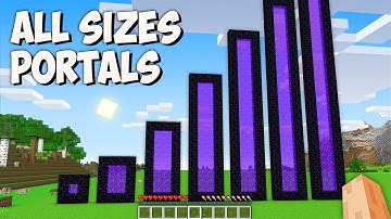 What is HIDDEN inside ALL SIZES PORTALS in Minecraft? I found SMALLEST vs NORMAL vs GIANT PORTAL!