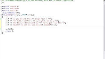 Visual C++ Console Input and Output | Output to the screen part 2