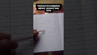 National investigation agency vacancy in May 2026#nia#nationalinvestigationagency#niajob#NIA Vacancy
