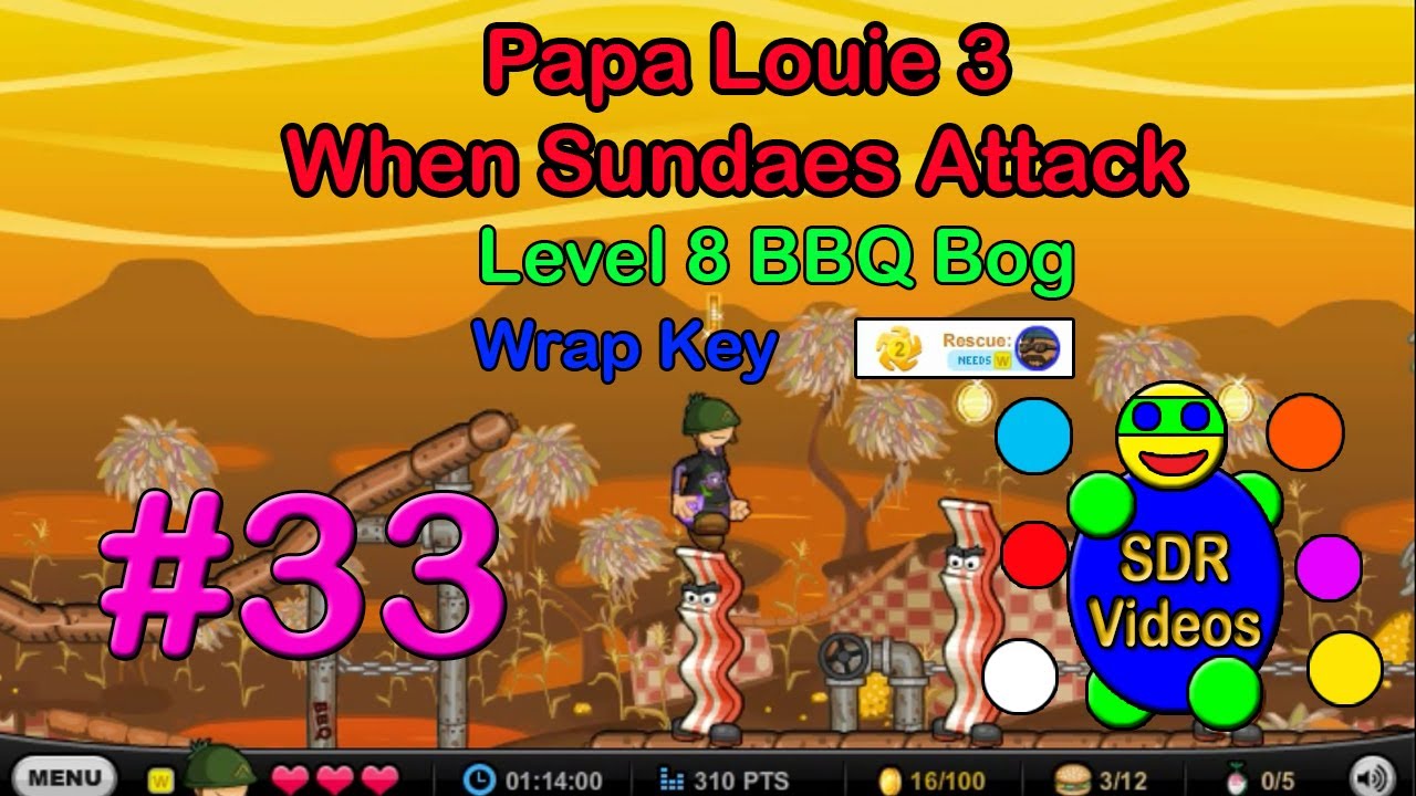 Papa Louie 2: When Burgers Attack!, Free Flash Game, Flipline Studios