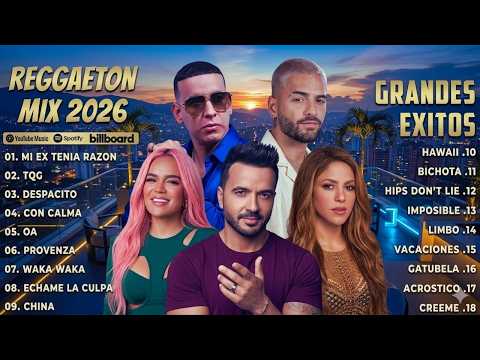 Reggaetón Pop Hits Mix 2026 | Shakira, Wisin, Maluma y Más Éxitos Latinos