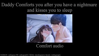 Daddy comforts you after a nightmare - ASMR whispers - comfy sleep aid - light work to fall asleep