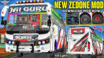 NEW ZEDONE MOD RELEASED FOR BUSSID || DOWNLOAD MOD || FULL LED LIGHTS || NEW BUS MOD || #bussidmods