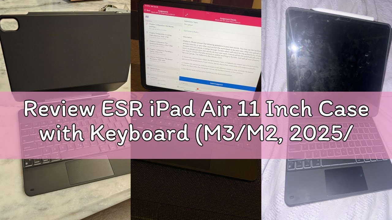 Review ESR iPad Air 11 Inch Case with Keyboard (M3/M2, 2025/2024) & iPad Pro 11/Air 5th/4th Gen Keyb