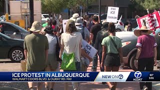 Protesters gather at ABQ Walmart where ICE detained a man
