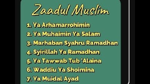Kumpulan Shalawat Ramadhan Zaadul Muslim