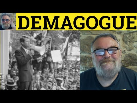 Demagogue Meaning - Demagogic Definition - Demagogue Defined - Political Vocabulary - Demagogue