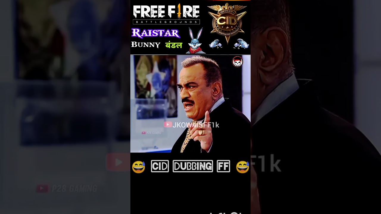 Cid funny dubbing 🤣 x free fire raistar bundle 