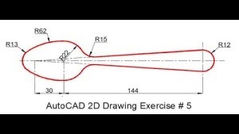 2 D  SPOON DRAFTING IN AUTO CAD TOOL