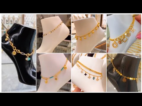 دللي نفسك بالذهب والمجوهرات تشكيلة خلخال ذهب خفيفة
