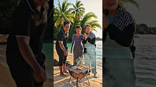 Jungle Team Survival Skill, Babeque, Grilling seafood, seasore  9