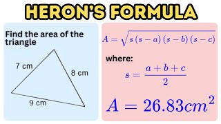 How to Find the Area of a Triangle Using Heron's Formula