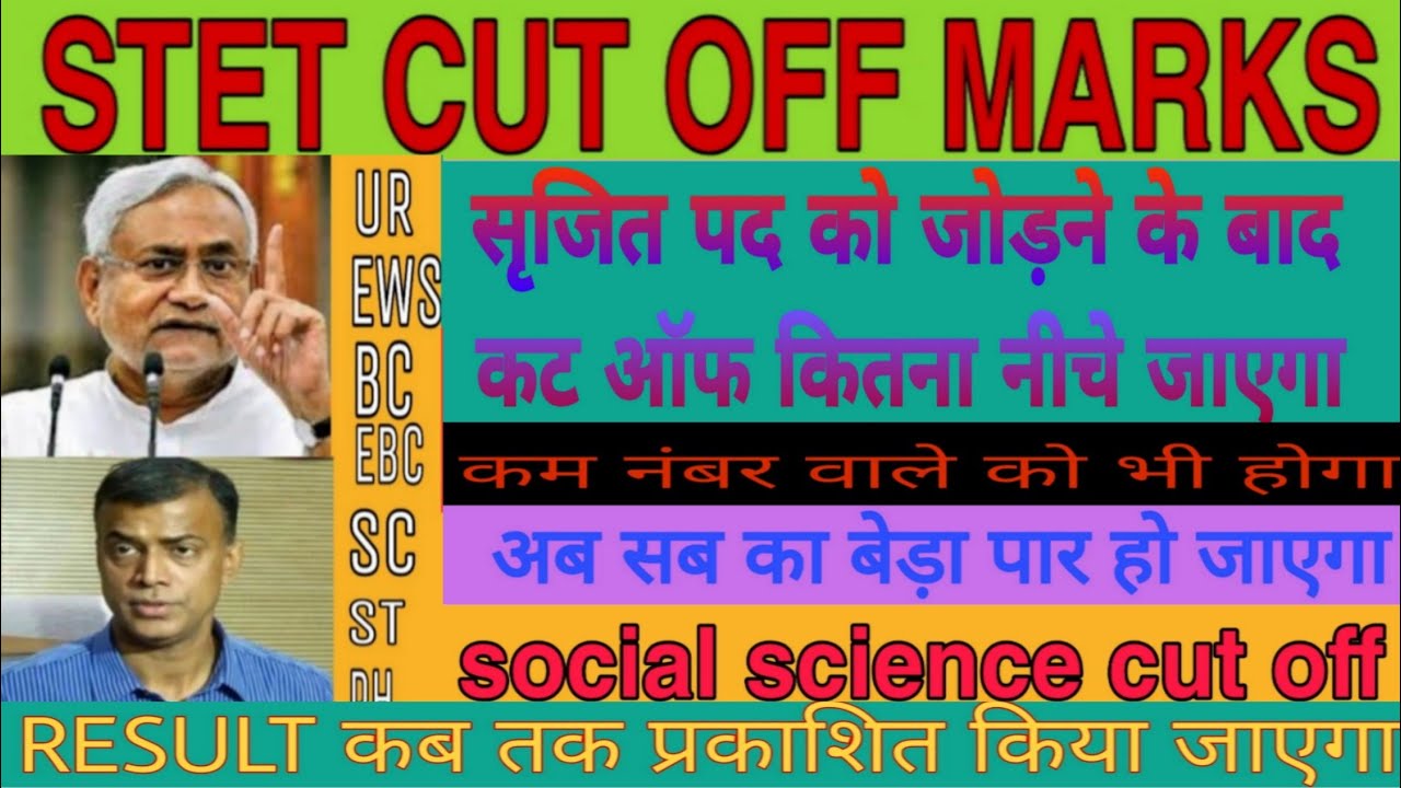 STET CUT OFF MARKS AFTER ADDITION CREATE POST || STET CUT OFF ||  STET RESULT || STET