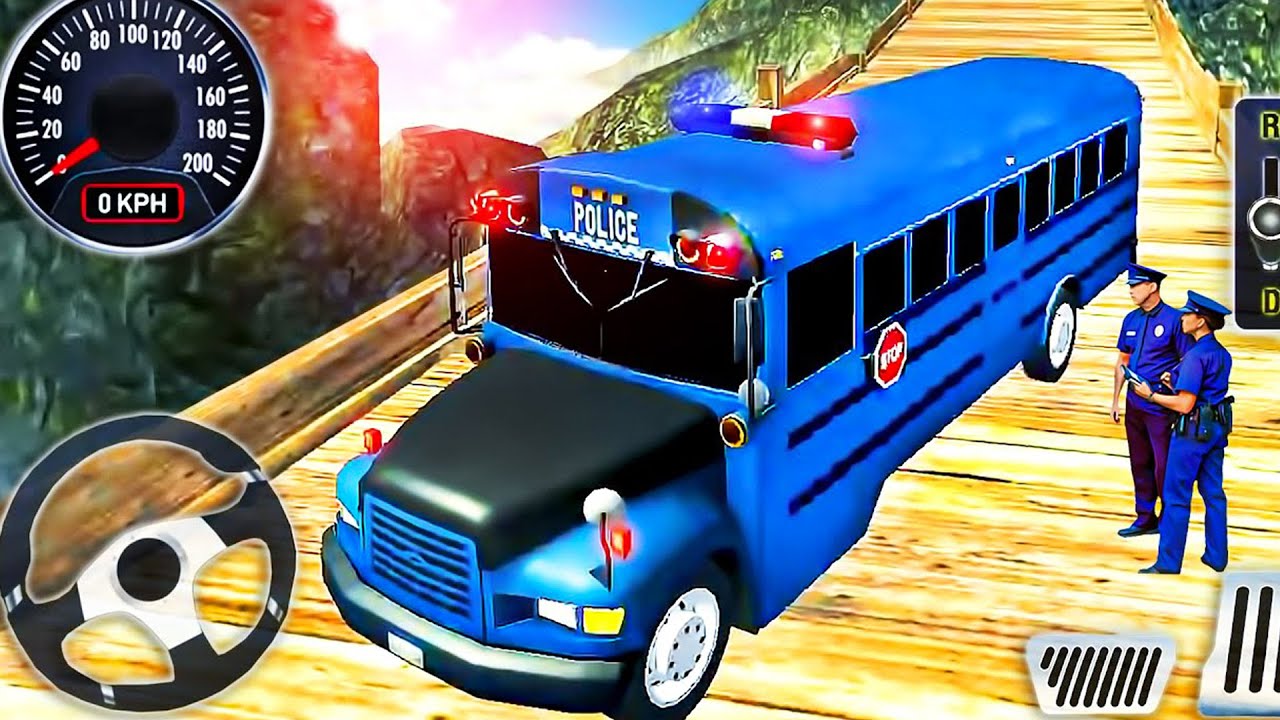 Police bus simulator games 2021-  City Police Chase Mission #2 - Android Gameplay
